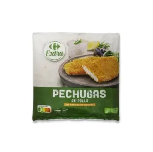 Pechuga de Pollo Empanado Crujiente Carrefour Extra 400 G.