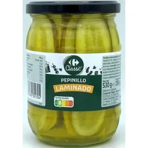 Pepinillos Laminados Agridulces Classic Carrefour 290 G.
