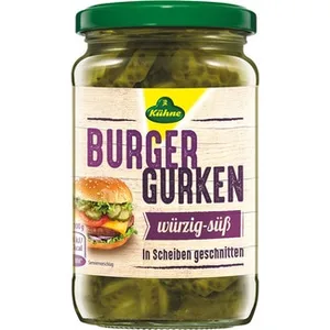 Pepinillos Laminados Burger Gurken  Kuhne 330 G