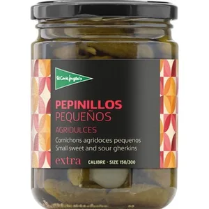 Pepinillos Pequeños Agridulces  el Corte Ingles 225 G