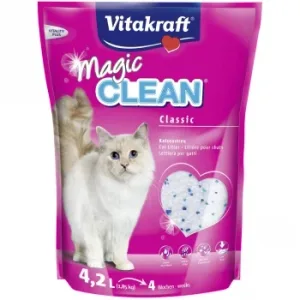 Perlas Absorbentes Higiénicas para Gato Magic Clean Vitakraft 4,2l 1,85 Kg