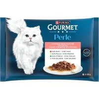 Perle Delicias en Salsa Pollo/buey Gato Gourmet, Pack 4x85 G