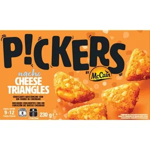Pickers Nachos Rellenos de Queso Cheddar  MC Cain 230 G