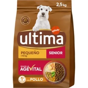 Pienso de Pollo para Perro Mini Senior Ultima Dog 2,5 Kg.