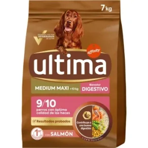 Pienso Digestivo de Salmón para Perro Medium Maxi Adulto Ultima 7 Kg.