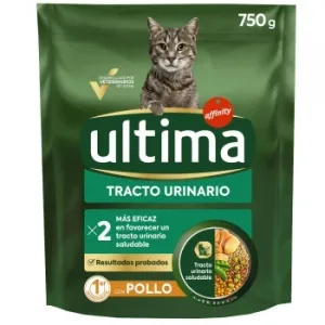 Pienso  Tracto Urinario de Pollo y Verduras para Gato Adulto Ultima Cat 750 G.