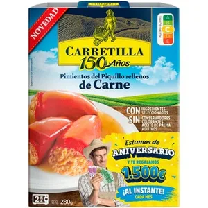 Carretilla Pimientos Rellenos de Carne 280 G.