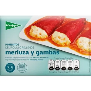 Pimientos del Piquillo Rellenos de Gambas y Merluza el Corte Ingles