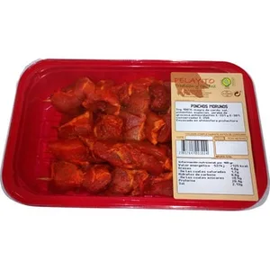 Pincho de Cerdo Moruno Adobado sin Gluten Peso Aproximado  Pelayito 350 G