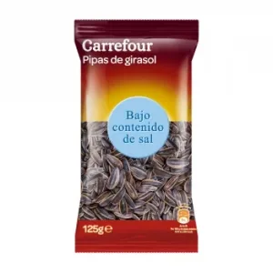 Pipas de Girasol bajo Contenido en Sal Carrefour 125 G.
