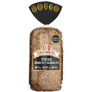 Pipas Pan de Molde con Pipas de Girasol 4% y Calabaza 3% Oroweat 550 G