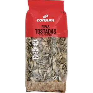 Pipas Tostadas con Sal Bolsa 250 Gr