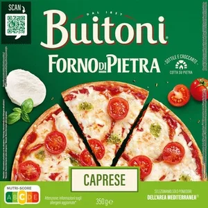 Pizza Caprese Tomate Cherry Mozzarella y Pesto Buitoni Forno DI Pietra 350 G