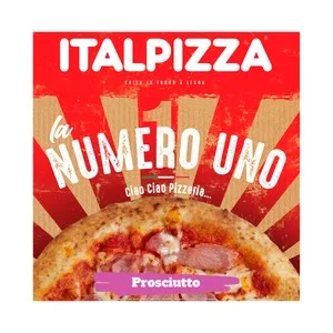 Italpizza Pizza Congelada de Jamón Cocido Sabor Ahumado 430 G.