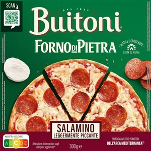 Pizza de Salami Ligeramente Picante Salamino  Buitoni Forno DI Pietra 300 G