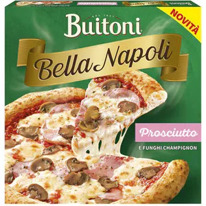 Pizza Prosciutto de Jamón y Champiñón  Buitoni Bella Napoli 375 G