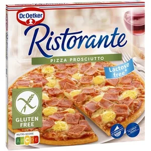 Pizza Proscuitto Jamón y Queso sin Gluten  Dr.oetker Ristorante 345 G