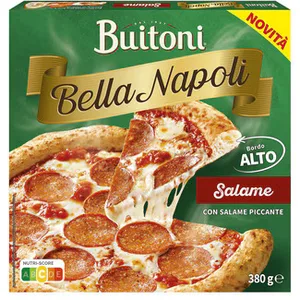 Pizza Salame con Salami Picante  Buitoni Bella Napoli 380 G