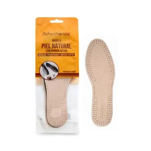 Plantilla Piel Natural Achuchonas, Antiolor, Transpirable, Confort, Talla 38/39.