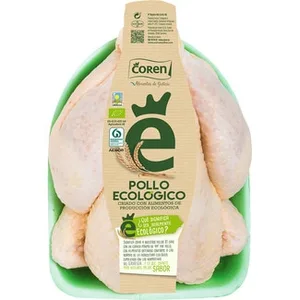 Pollo Ecológico Limpio Despojado para Asar Peso Aproximado Coren