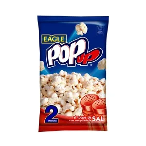 POP UP Palomitas de Maíz al Toque de Sal para Microondas Paquete de 2 Uds X 100 G. 200 G