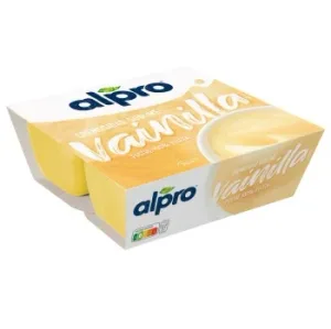 Postre de Soja Sabor Vainilla Alpro sin Lactosa Pack de 4 Unidades de 125 G.