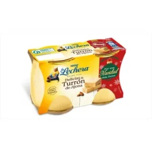 Postre Lácteo con Turrón de Jijona Delicias Nestlé la Lechera Pack de 2 Unidades de 125 G.