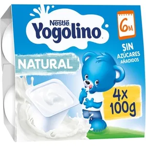 Postre Lácteo Natural sin Gluten y sin Azúcares Añadidos desde 6 Meses Pack 4 Nestle Yogolino