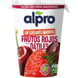 Postre Soja Frutos Rojos con Dátiles sin Azúcar 400 Gr