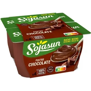 Postre Vegetal de Soja con Chocolate sin Gluten sin Lactosa Pack 4 Sojasun
