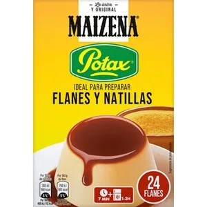 Potax Preparado para Flan o Natillas para 24 Flanes  Maizena 195 G