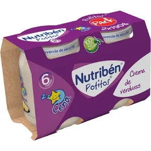 Potitos Cena Tarrito Crema de Verduras desde 6 Meses Pack 2 Nutriben