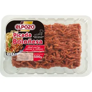 Preparado Burger Meat de Cerdo Especial Boloñesa sin Gluten y sin Lactosa Elpozo