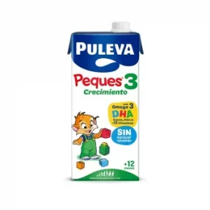 Preparado Lácteo Infantil de Crecimiento desde 12 Meses Puleva Peques 3 sin Gluten y sin Lactosa y sin Azúcar Añadido Brik 1 L.