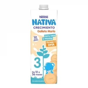 Preparado Lácteo Infantil de Crecimiento desde 12 Meses Sabor Galleta María Nestlé Nativa 3 Brik 1 L.