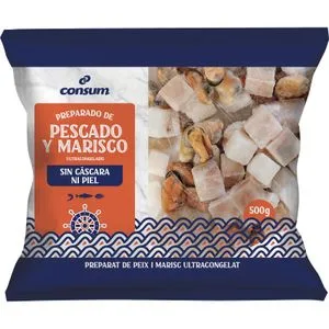 Preparado Pescado y Marisco sin Cáscara y Piel 500 Gr