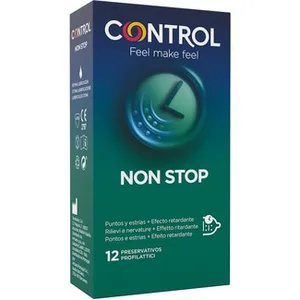 Preservativos Non Stop Puntos y Estrías + Efecto Retardante Control