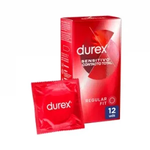 Preservativos Super Finos Contacto Total para Mayor Sensibilidad Durex 12 Ud.