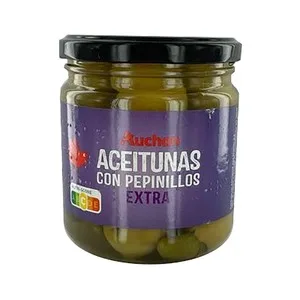 Producto Alcampo Aceitunas con Pepinillos Extra Frasco de 180 G. 160 G