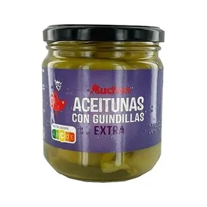 Producto Alcampo Aceitunas Verdes Gordal con Guindillas Extra 160 G.