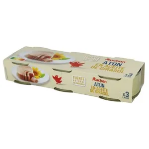 Producto Alcampo Atún en Aceite de Girasol Pack 3 Uds. X 52 G. 156 G