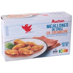 Producto Alcampo Mejillones de Chile Escabeche 14/18 Uds 69 G.