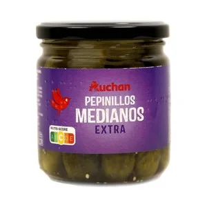 Producto Alcampo Pepinillos Medianos en Vinagre Extra Frasco de 180 G.