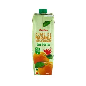 Producto Alcampo Zumo de Naranja 100 % Exprimido sin Pulpa 1 L. 1000 ML