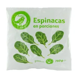 Producto Económico Alcampo Espinacas Ultracongeladas en Porciones Producto Económico Alcampo 750 G.