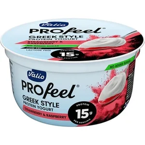 Profeel Estilo Griego con Proteínas Fresa & Frambuesa sin Azúcar Añadido sin Lactosa Valio