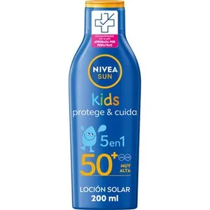 Protege & Cuida Kids Leche Solar 5 en 1 Spf-50+ Extra Resistente al Agua Nivea SUN