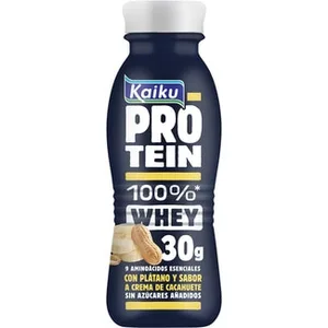 Protein Bebida con Proteínas con Plátano Sabor a Crema de Cacahuete Kaiku