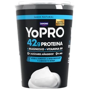 Proteínas Sabor Natural + Magnesio + Vitamina B9 0% Azúcares 0% M.g. Ayuda a Aumentar la Masa Muscular y a Reducir la Fatiga Danone Yopro