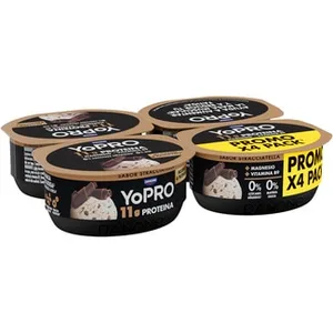 Proteínas Sabor Stracciatella 0% Azúcares Añadidos 0% M.g. Pack 4 + Magnesio + Vitamina B9 Danone Yopro